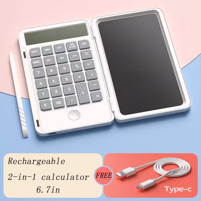 USB Charging Calculator with Handwriting Pad - office gadget